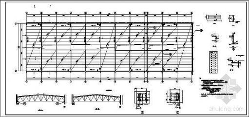 梯形鋼屋架設(shè)計(jì)圖紙