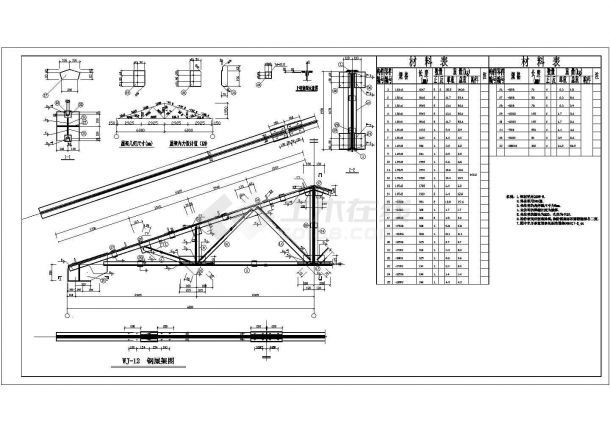 21米鋼屋架施工圖（21米梯形鋼屋架施工圖）
