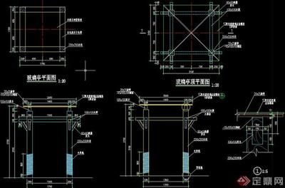 景觀設計廊架平面圖cad