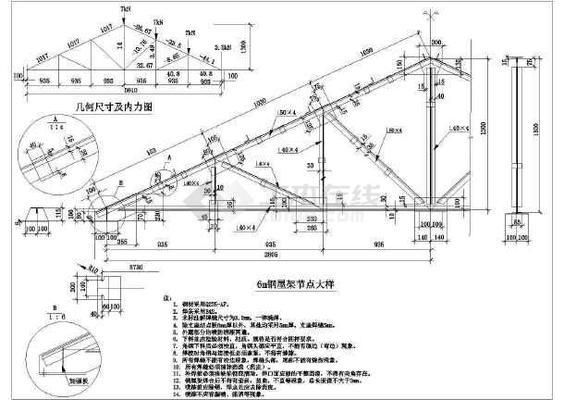 鋼屋架節點詳圖怎么畫