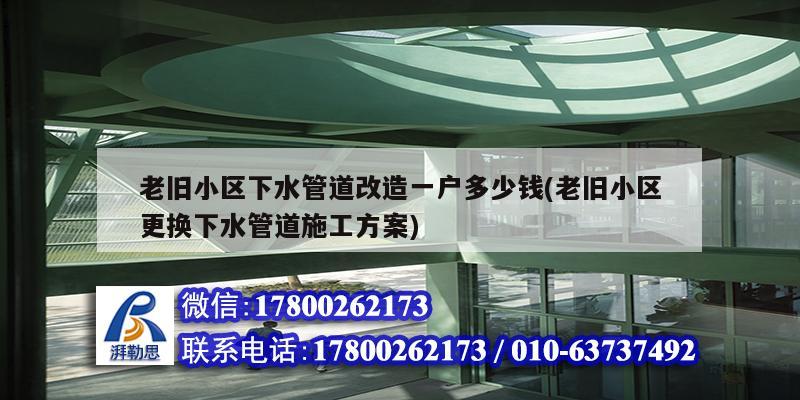 老舊小區(qū)下水管道改造一戶多少錢(qián)(老舊小區(qū)更換下水管道施工方案)