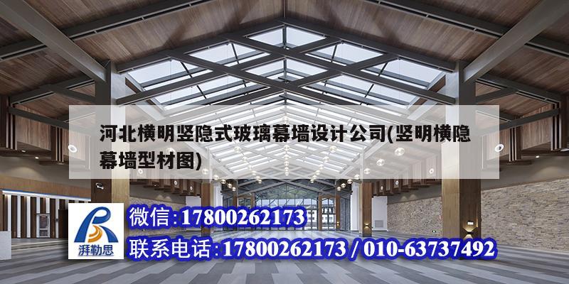 河北橫明豎隱式玻璃幕墻設計公司(豎明橫隱幕墻型材圖)